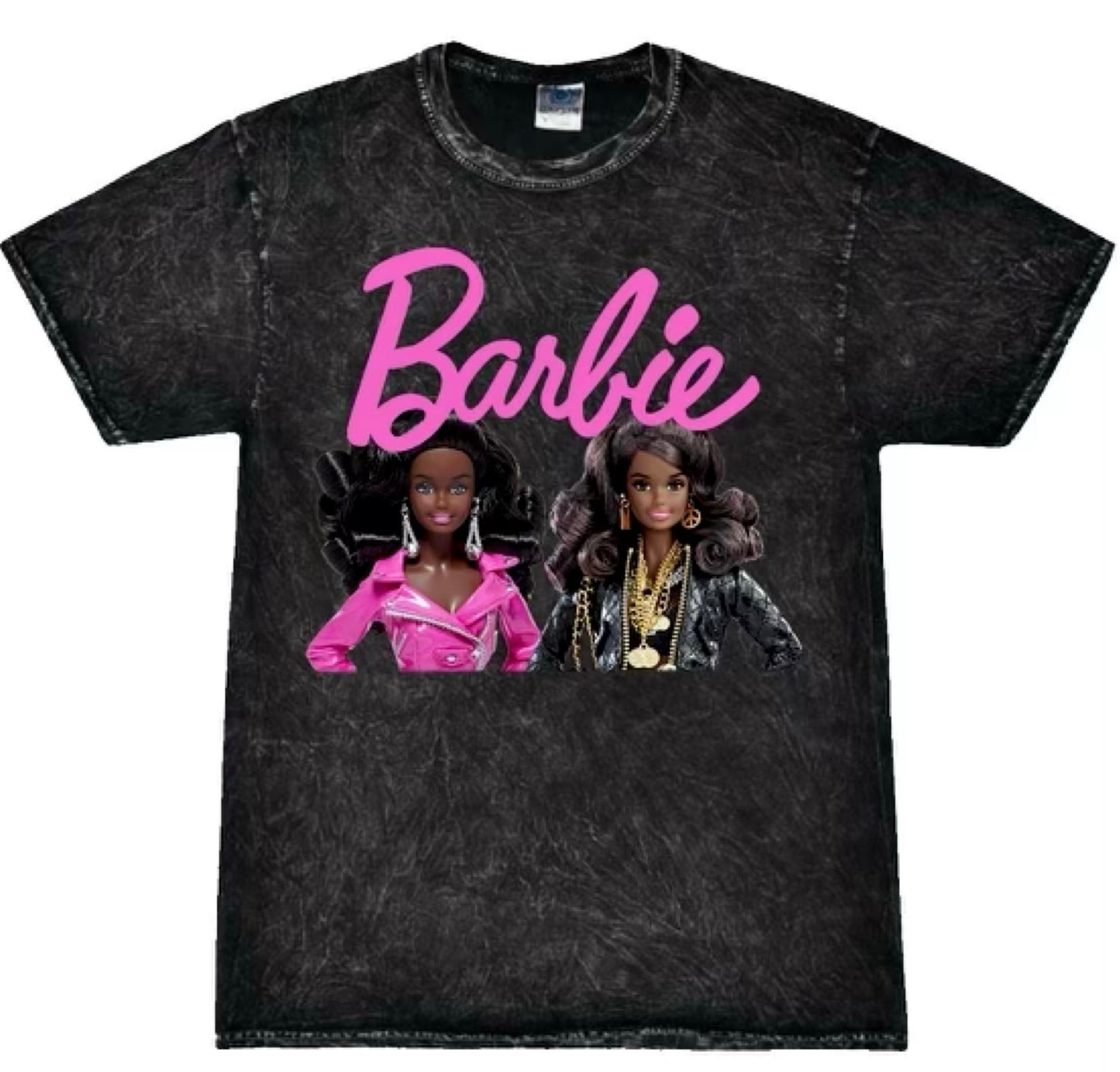 Barbie Inspired Acid Wash Tee